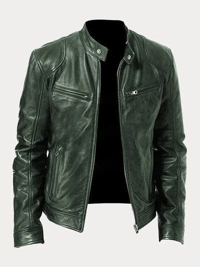 Mike| chaqueta de cuero casual
