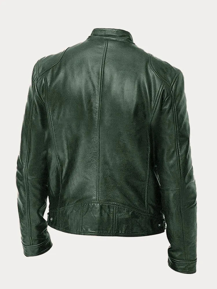 Mike| chaqueta de cuero casual