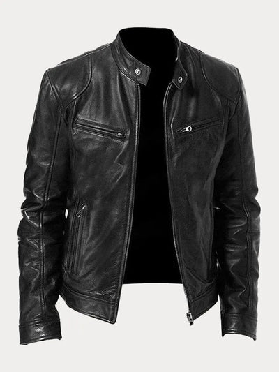 Mike| chaqueta de cuero casual