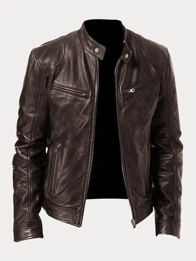 Mike| chaqueta de cuero casual