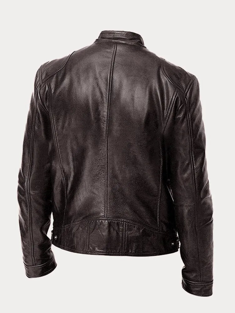 Mike| chaqueta de cuero casual