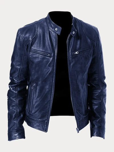 Mike| chaqueta de cuero casual