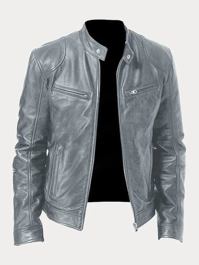Mike| chaqueta de cuero casual
