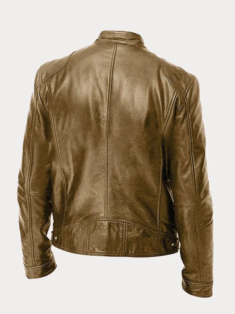 Mike| chaqueta de cuero casual