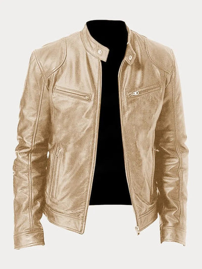 Mike| chaqueta de cuero casual