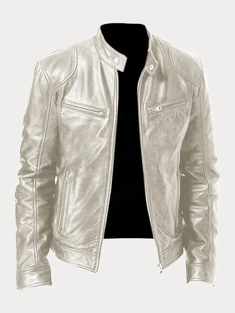 Mike| chaqueta de cuero casual