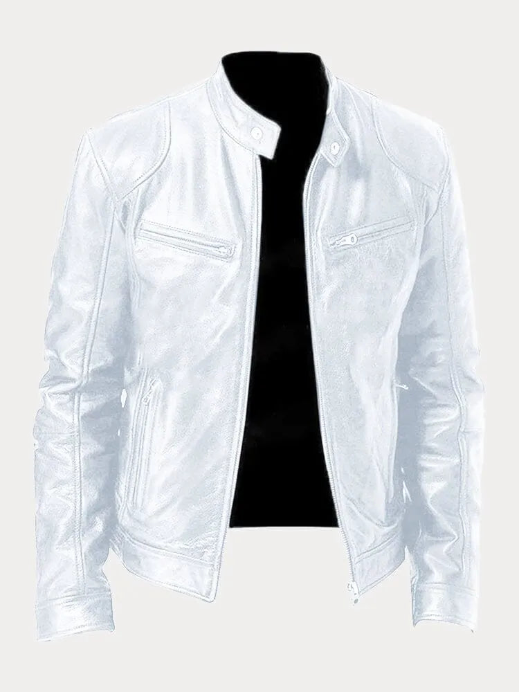 Mike| chaqueta de cuero casual