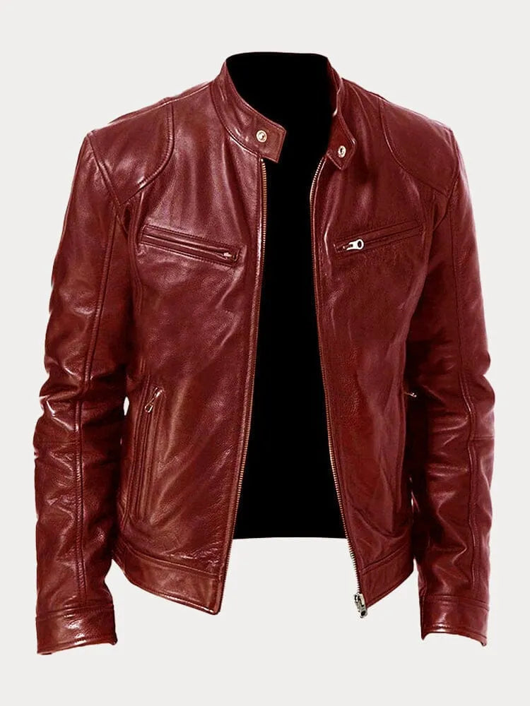 Mike| chaqueta de cuero casual