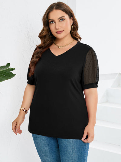 Rema I | Top de manga transparente con escote en V