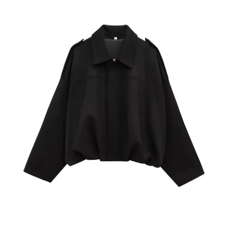 Giada | Chaqueta Oversize de Piel de Gamuza