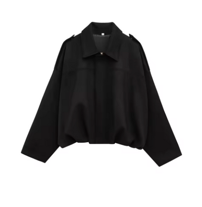 Giada | Chaqueta Oversize de Piel de Gamuza