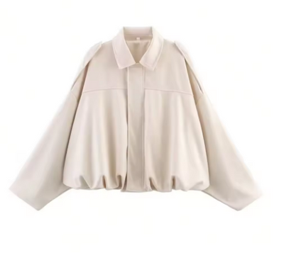Giada | Chaqueta Oversize de Piel de Gamuza