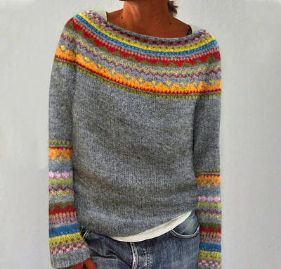Lucía™ – Sudadera cómoda con estampado retro de olas