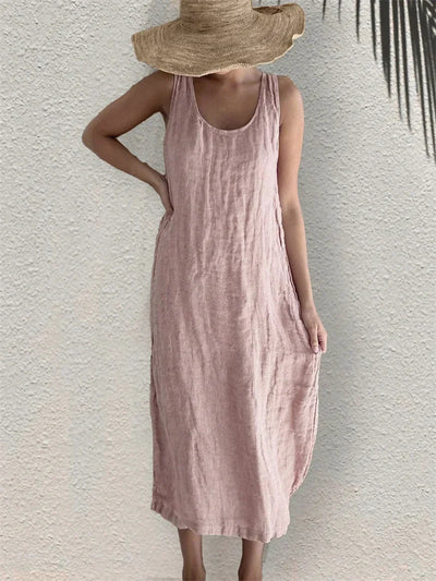Valentina – Vestido de verano con look de lino