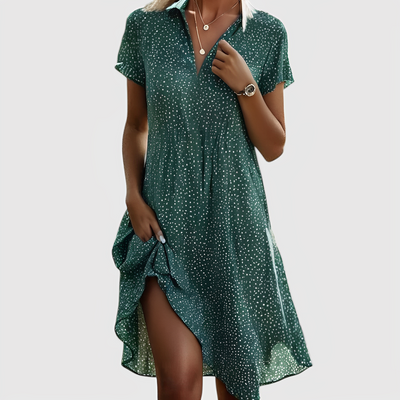 Zafira | Vestido Midi de Manga Corta