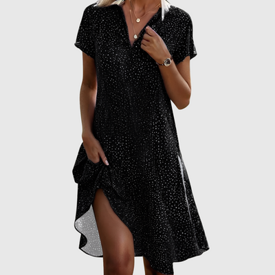 Zafira | Vestido Midi de Manga Corta
