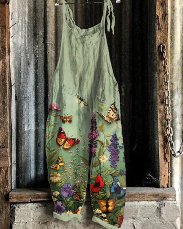 Peto Floral con Mariposas para Mujer – Comodidad y Elegancia