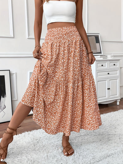 Marnie – Falda Maxi Floral de Volantes
