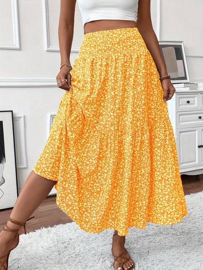 Marnie – Falda Maxi Floral de Volantes