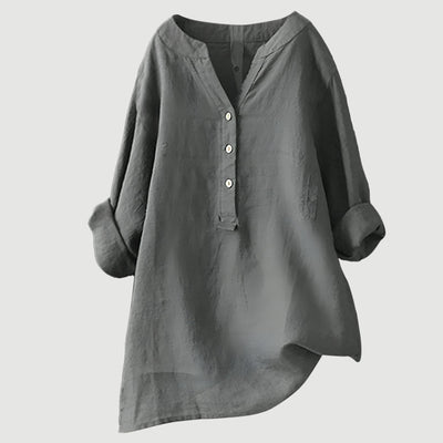 Freja – Camisa de lino ligera y cómoda con botones