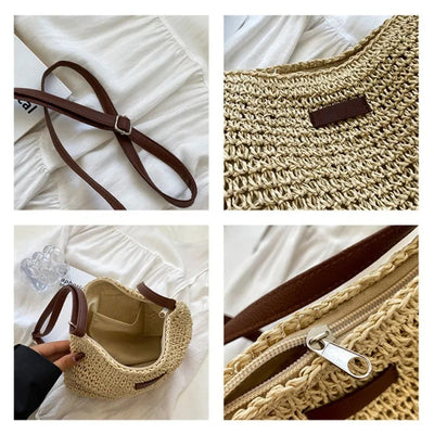 Bolso bandolera de paja