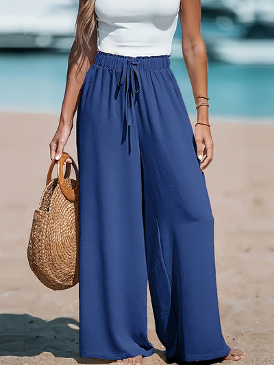 Maricruz | Pantalones de Pierna Ancha con Cordón