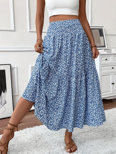 Marnie – Falda Maxi Floral de Volantes