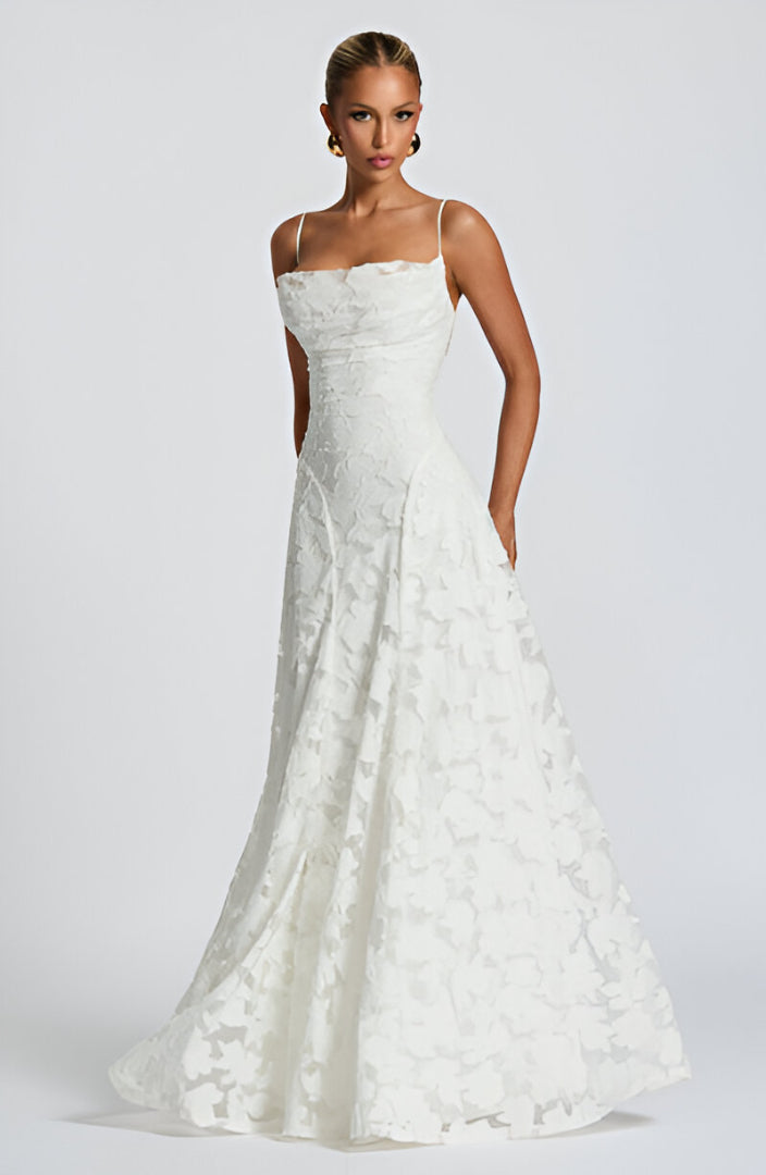 Francisa | Vestido Maxi con Corsé de Encaje