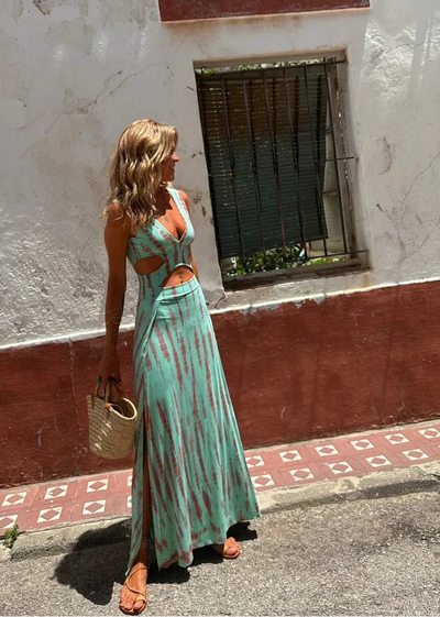 Bianca | Vestido estampado tie-dye