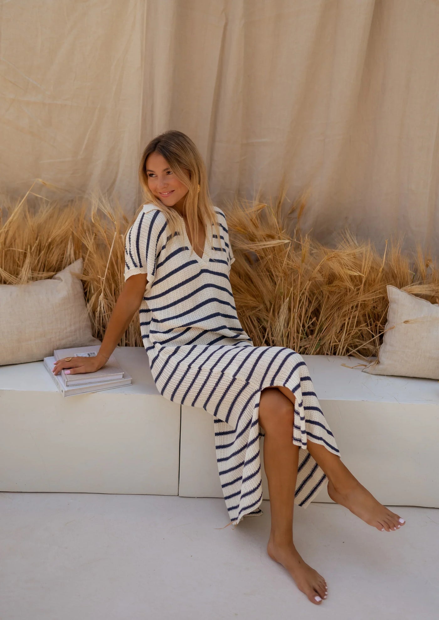 SOPHIA | El Vestido de Punto a Rayas